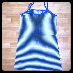 Michael Stars Blue and White Striped Tank Top